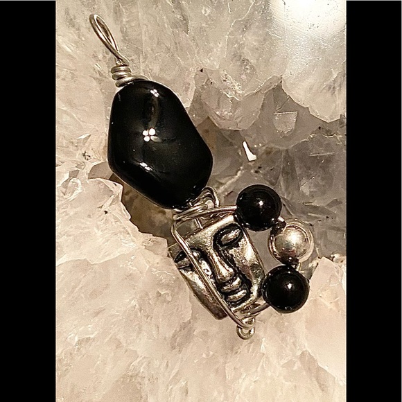 Designs by Janelle - Handmade Silver Wire Face Charm - Picture 9 of 13